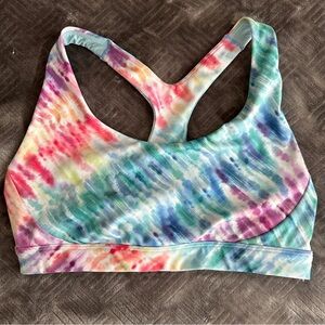 Athleta Tie Dye Ultimate Love Proudly Sports Bra Size L